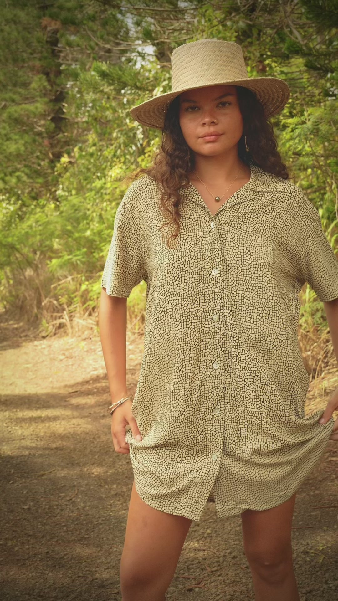 Calabria Shirt Dress - Escama Black